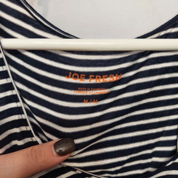Joe fresh horizontal striped tank top Nordstrom med nwot layering cute flowy - Picture 4 of 7